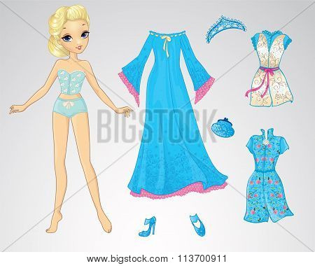 Paper Snow Queen Doll