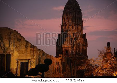 Asia Thailand Ayuthaya Wat Ratburana