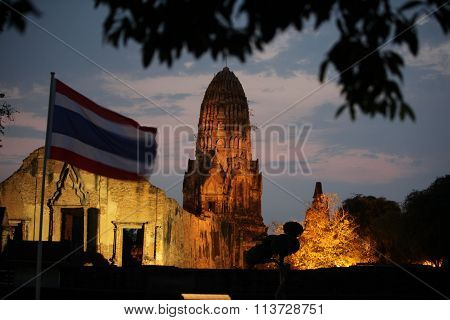 Asia Thailand Ayuthaya Wat Ratburana