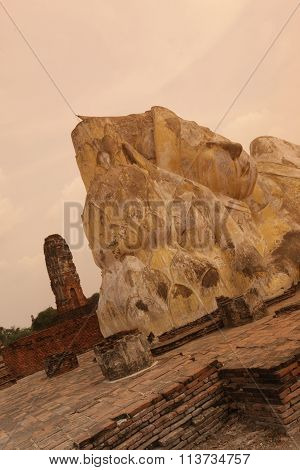 Asia Thailand Ayuthaya Wat Lokaya Sutha