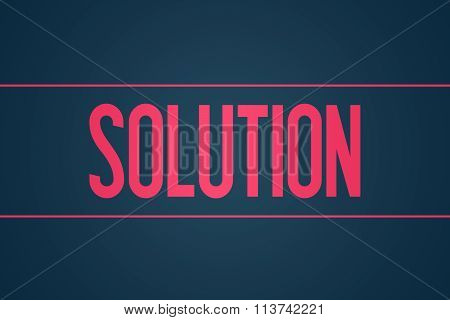 Solution - Illustration - Text Graphic - Modern Business Design