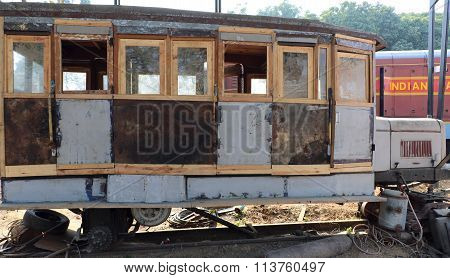 Antique rail engine, wheels, bogie