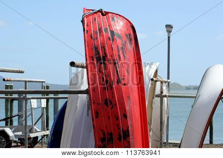 Dinghys on a Rack