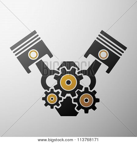 Logo Engine. Stock Illustration.