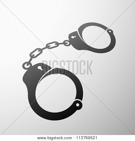 Handcuffs. Stock Illustration.