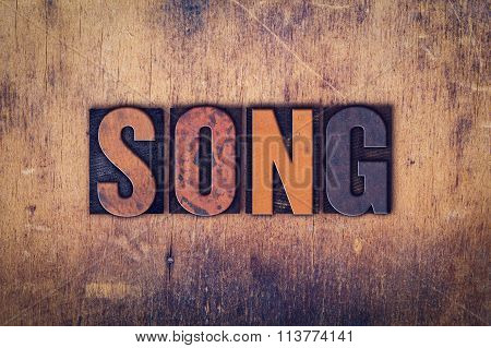 Song Concept Wooden Letterpress Type