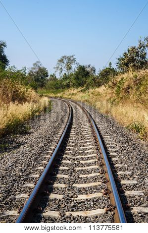 Railroad Amid Drought