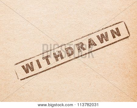 Withdrawn Vintage