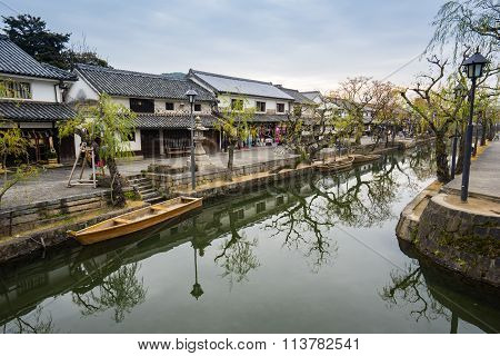 Canal Of Kurashiki The Ancient Town Of Okayama