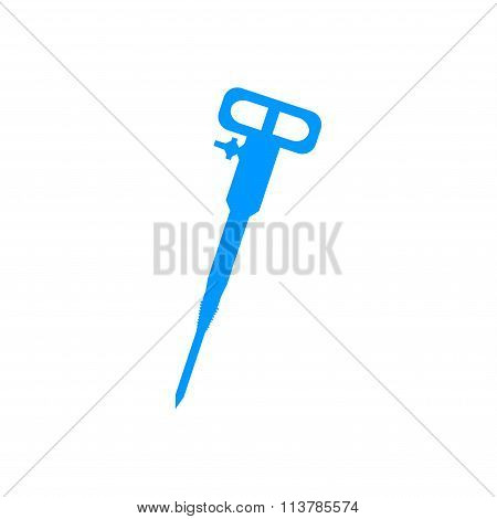 Pneumatic Hammer Drill Line Icon For Web, Mobile And Infographics