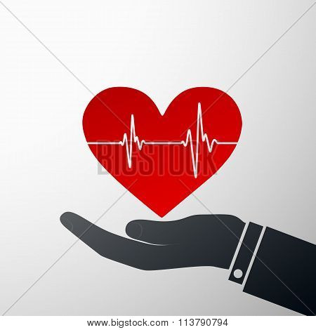 Logo Heart. Stock Illustration.