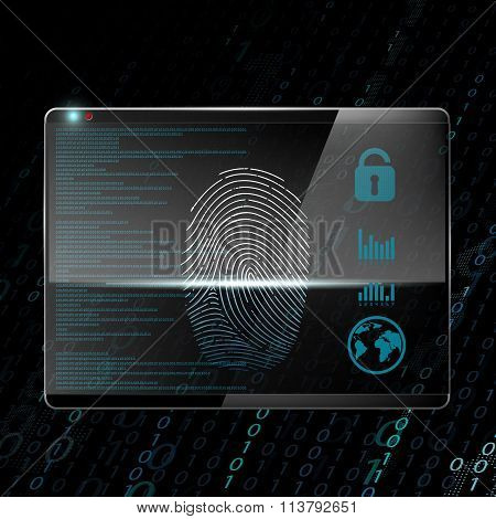 Fingerprint. Stock Illustration.