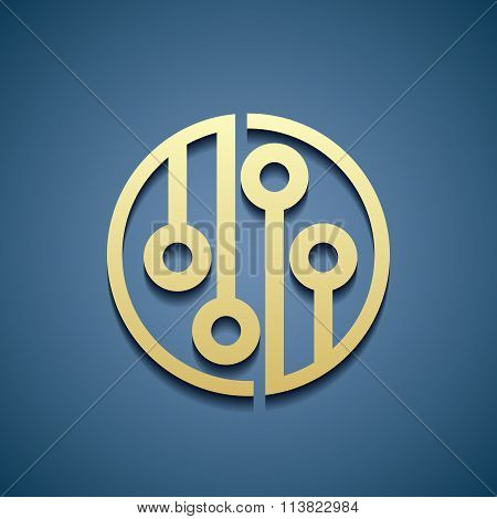 Icon Circuit. Flat Graphics.