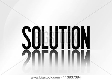 Solution - Illustration - Mirrored Text Graphic - Modern Business Design