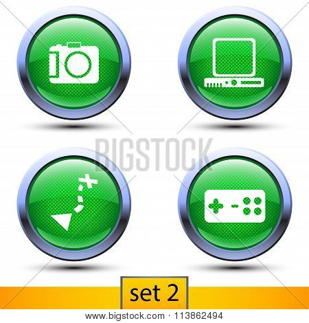 second set of four realistic icons