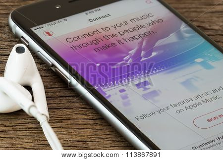 Bangkok, Thailand - Dec 22, 2015 : Music Application For Iphone On Appstore, Iphone Developed By App