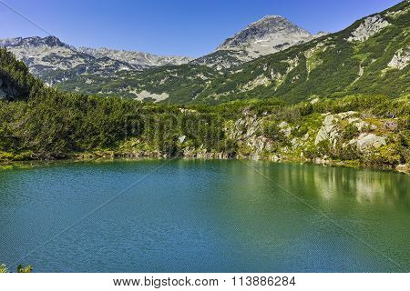 Amazing panorama of Muratov peak and Okoto lake, Pirin Mountain