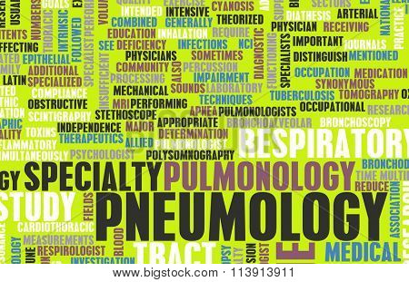 Pneumology or Pneumologist Medical Field Specialty As Art