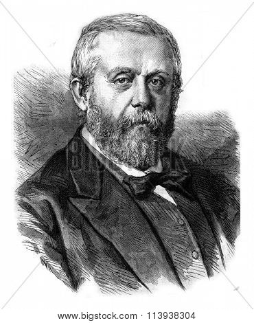 Jean-Joseph Perraud, vintage engraved illustration. Magasin Pittoresque 1880.