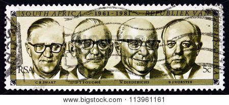 Postage Stamp South Africa 1981 Former Presidents