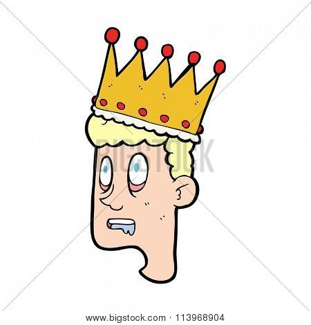 freehand drawn cartoon idiot prince
