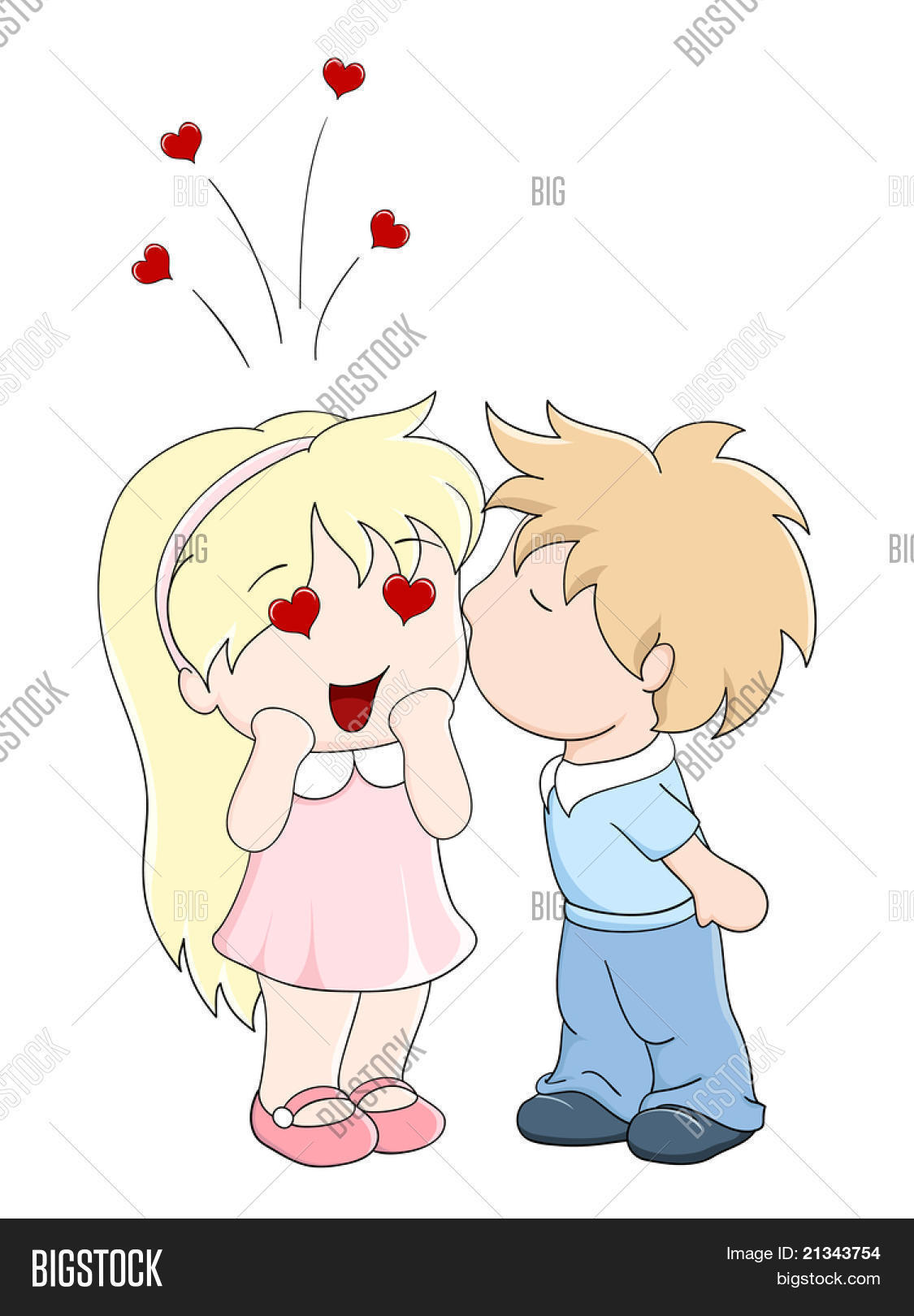 Boy Kisses Girl On Image & Photo (Free Trial) Bigstock