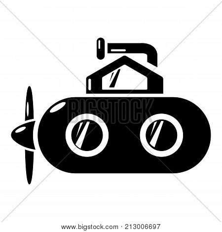 Submarine periscope icon. Simple illustration of submarine periscope vector icon for web