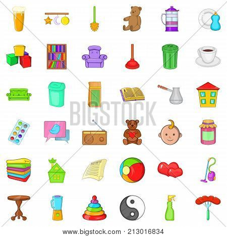 Housecraft icons set. Cartoon style of 36 housecraft vector icons for web isolated on white background