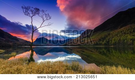 Sunrise at Buttermere in the Lake District, Cumbria, England