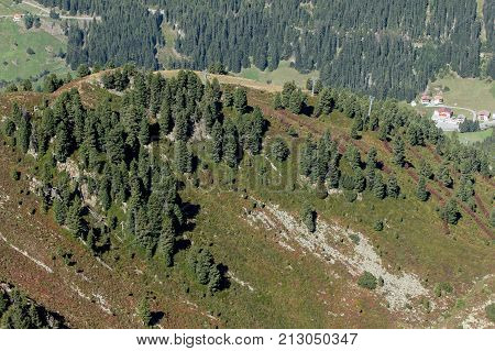 Mountains and peaks landscape natural environment. Hiking in the alps. Tirol Austria Europe