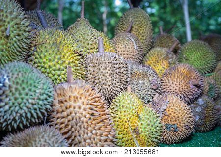 Barbecue Durian On Stove.