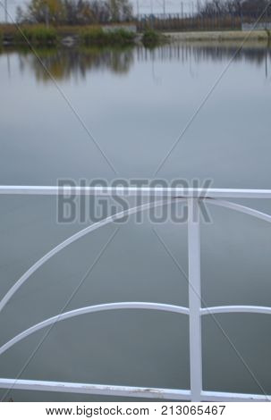 View from the bridge to the water