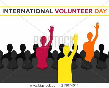 Bright Vector Illustration for International Volunteer Day.