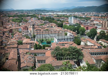 View From The Castle Brescia Citadela On Old Town