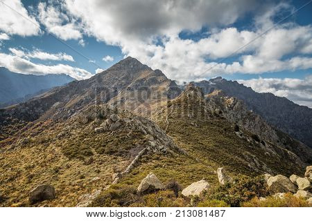 Monte Parteo In The Mountains Of Balagne Region Of Corsica