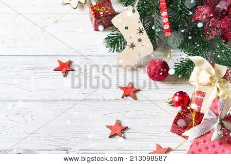 Christmas Background With Decorations