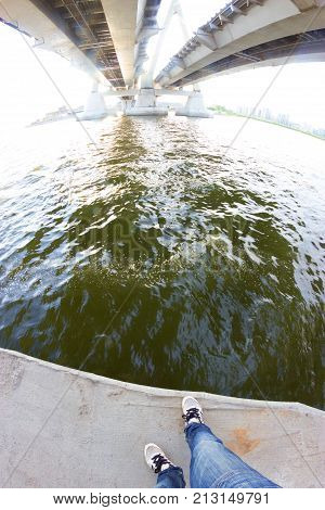 Legs On The Bridge Edge