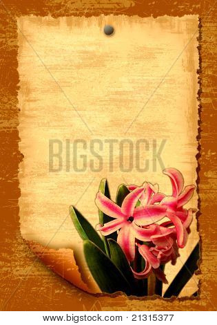 altes Papier mit Blumen