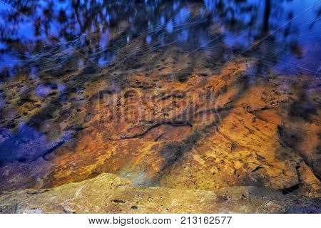 long abstract exposure on the river Mucugezinho - Diamond Plate - Lençóis - Bahia - Brazil