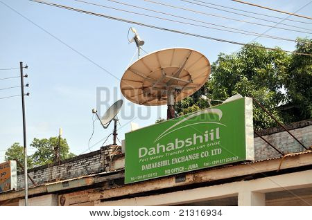 JUBA â JUNE 10: Dahabshiil has set up business on the main banking street in Juba, capital of South Sudan. According to the company, it is the largest African money transfer business.
