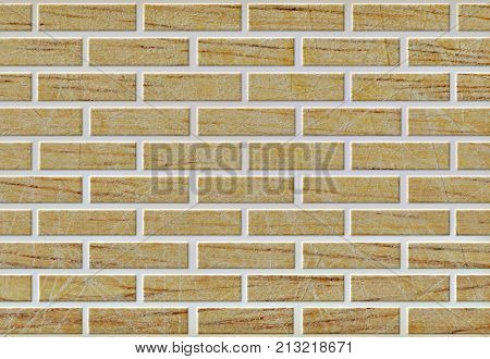 Brown brick wall. Abstract background of brick wall 3D illustration