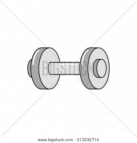 Metal weight of heavy object and equipment theme Isolated design Vector illustration
