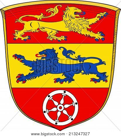 Coat of arms of Goettingen is a district in Lower Saxony Germany. Vector illustration