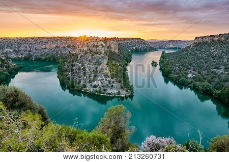 Duraton Canyon In Segovia, Spain