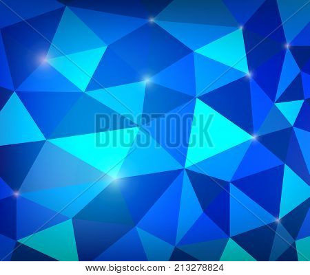 Better great blue of ice polygon with light stream spread picture, background