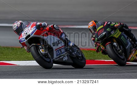 Andrea Dovizioso Of Italy And Ducati Team