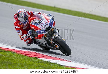 Andrea Dovizioso Of Italy And Ducati Team