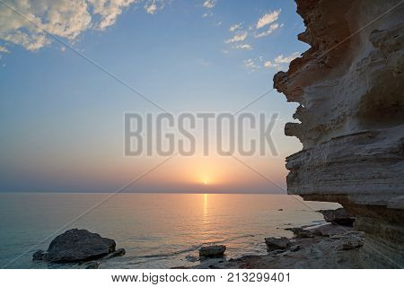 On the shore of the Caspian Sea. Caspian Sea in Kazakhstan.
The Caspian Sea is the largest enclosed inland body of water on Earth by area, variously classed as the world's largest lake or a full-fledged sea.