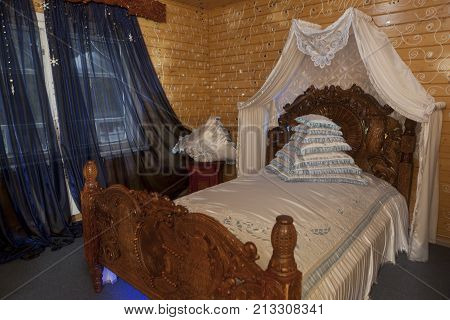 Veliky Ustyug, Vologda region, Russia - January 4, 2014: Bedroom Father Frost