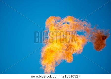 Combustion of associated petroleum gas.
Associated gas, is a form of natural gas which is found with deposits of petroleum.